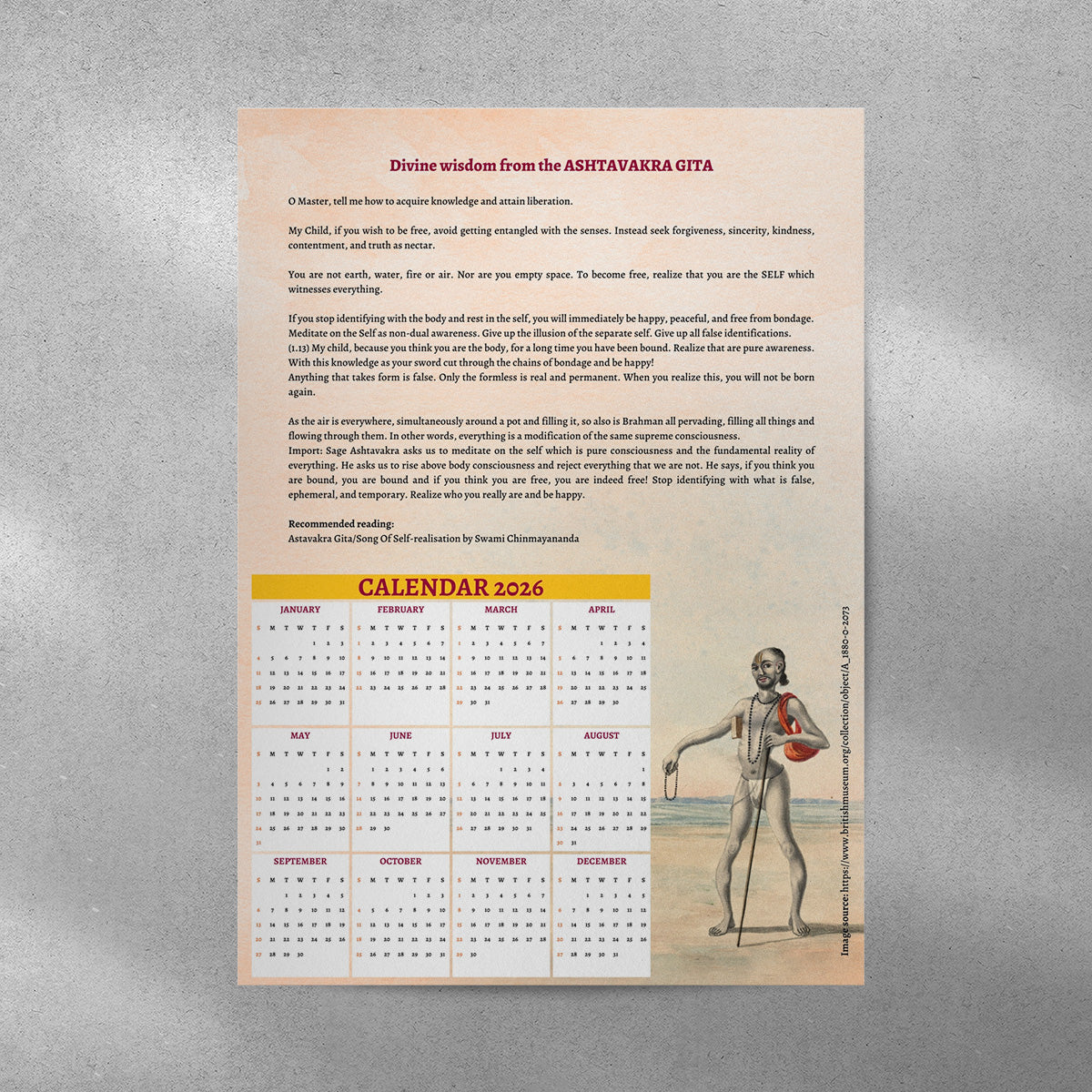 Ashtavakra Gita Calendar
